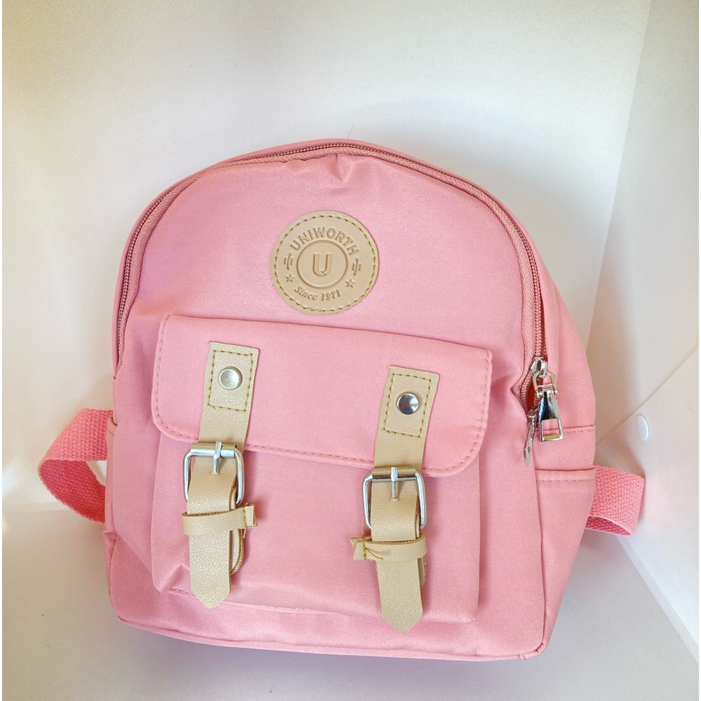 Baby Pink Backpack Purse - small everyday carry all bag